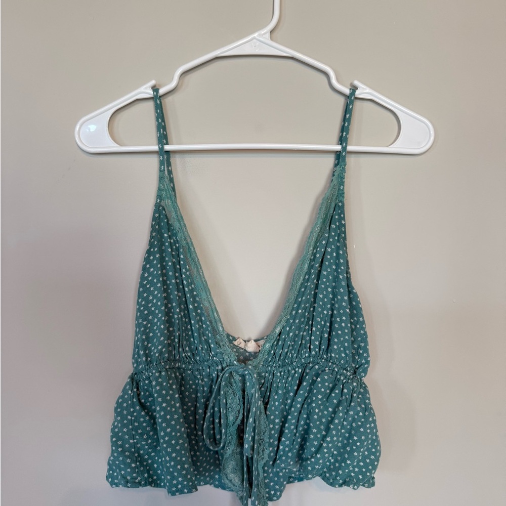 Teal Polka Dot Women's Top